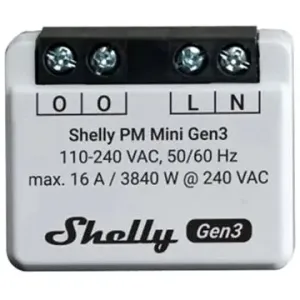 Shelly PM Mini Gen3 Leistungsmessmodul bis zu 16A (WiFi, Bluetooth)