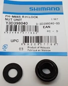 Shimano SLX FH-M7000/M665 Rear Right Lock Nut - Y3D398040