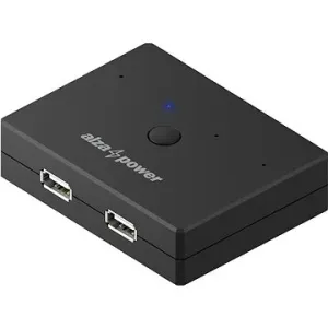 AlzaPower USB 2.0 4 In 2 Out KVM Switch Selector - schwarz
