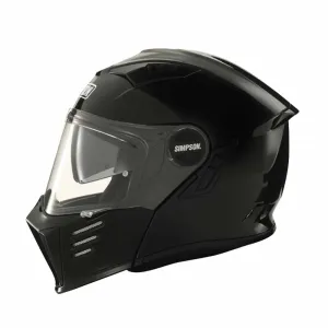 Simpson Darksome Black Metal ECE22.06 Modular Helmet Größe S