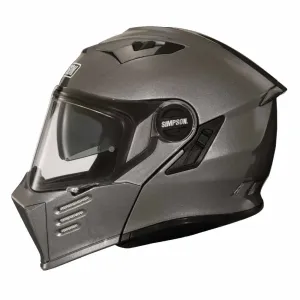Simpson Darksome Gunmetal ECE22.06 Modular Helmet Größe 2XL