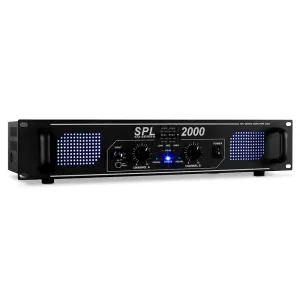Skytec SPL-2000-EQ DJ PA-Verstärker 2-Kanal Endstufe 2 x 1000W LED Equalizer