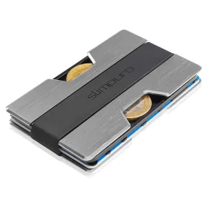 Slimpuro NANO Slim Wallet Geldbörse extra-flach 12 Karten Münzfach Aluminium #273763