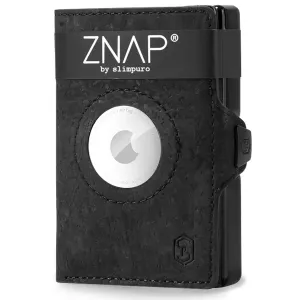 Slimpuro ZNAP Airtag Wallet 12 Karten Münzfach 8,9 x 1,8 x 6,3 cm (BxHxT) RFID-Schutz #274950