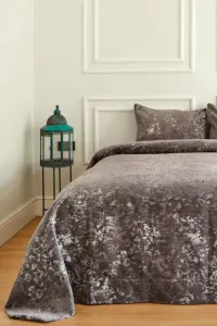 Bettüberwurf AVENA in einer Geschenkverpackung mit Kissen Grau / Grey Set für Doppelbett