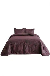 Bettüberwurf VALERI in einer Geschenkverpackung mit Kissen Bordeaux Set für Doppelbett,Bettüberwurf VALERI in einer Geschenkverpackung mit Kissen Bord