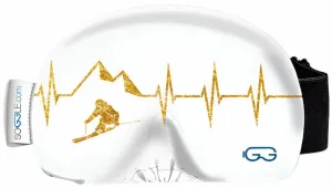 Soggle Goggle Protection Heartbeat White/Gold Ski Brillen Tasche