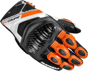Spidi X-4 Coupe Schwarz Orange Handschuhe Größe 2XL