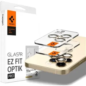 Spigen Glass EZ Fit Optik Pro 2 Pack Gold für iPhone 14 Pro / iPhone 14 Pro Max