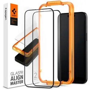 Spigen Glass tR AlignMaster 2 Pack FC Black iPhone 15 Plus