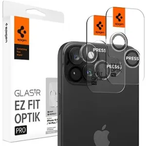Spigen Glass tR EZ Fit Optik Pro 2 Pack Crystal Clear iPhone 15 Pro/15 Pro Max/14 Pro/14 Pro Max
