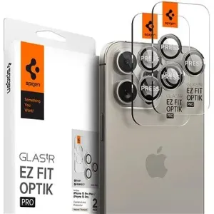Spigen Glass tR EZ Fit Optik Pro 2 Pack Nature Titanium iPhone 15 Pro/15 Pro Max