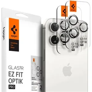 Spigen Glass tR EZ Fit Optik Pro 2 Pack White Titanium iPhone 15 Pro/15 Pro Max