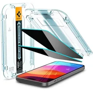 Spigen Glass tR EZ Fit (Privacy) 2 Pack Transparency iPhone 15