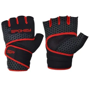 Neopren Fitness Handschuhe Spokey LAVA schwarz und rot