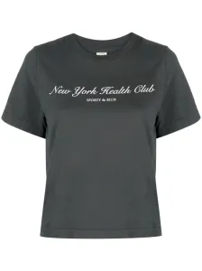 SPORTY & RICH - Ny Health Club Cropped Cotton T-shirt