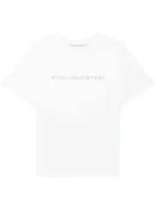 STELLA MCCARTNEY - Crystal-embellished Logo T-shirt