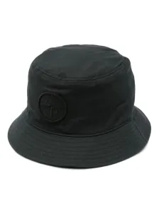 STONE ISLAND - Logo Cotton Bucket Hat #1551667