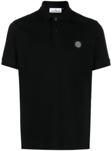 STONE ISLAND - Logo Cotton Polo Shirt #1525709