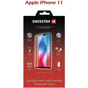 Swissten Case Friendly Schutzglas für iPhone 11 schwarz