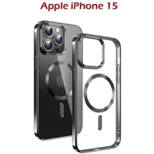 Swissten Clear Jelly MagStick Metallic für iPhone 15 Plus schwarz
