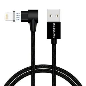 Swissten Arcade magnetisches Textil-Datenkabel USB / Lightning 1.2m schwarz