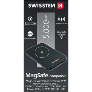 Swissten Power Bank für iPhone 12 (MagSafe kompatibel) 5000 mAh