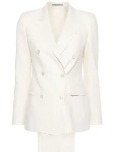 TAGLIATORE - Linen And Cotton Blend Jacket