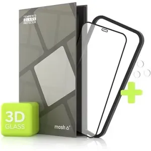 Tempered Glass Protector für iPhone 12 Pro Max, 3D Case Friendly, Schwarz + Kameraschutzglas