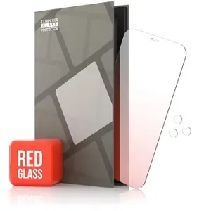 Tempered Glass Protector Mirror für iPhone 12/12 Pro, rot + Glas für Kamera