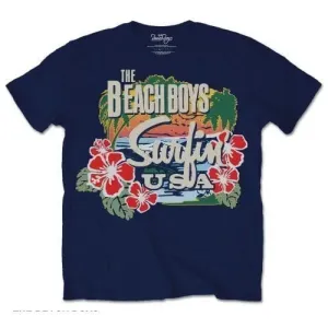 The Beach Boys T-Shirt Surfin USA Tropical Navy L