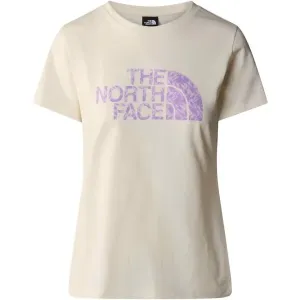 The North Face Easy T-shirt Für Damen White Dune-icy Lilac Garment Fold Print Größe XS Damen