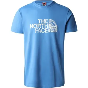 The North Face M S/S WOODCUT DOME TEE Herrenshirt, blau, größe #1275869