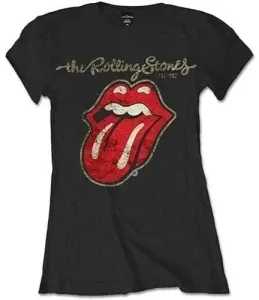 The Rolling Stones T-Shirt Plastered Tongue Charcoal Grey XL