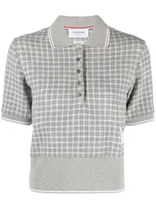 THOM BROWNE - Tweed Cotton Polo Shirt #1518101