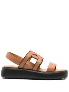 TOD'S - Leather Platform Sandals