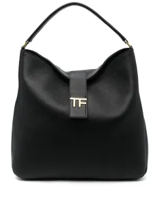 TOM FORD - Leather Medium Hobo Bag