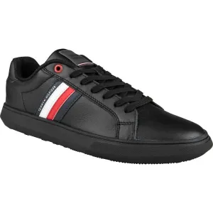 Tommy Hilfiger ESSENTIAL LEATHER CUPSOLE Herren Sneaker, schwarz, größe #921815