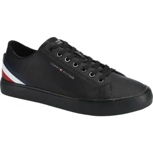 Tommy Hilfiger VULC CORE LOW LTH STRIPES Herren Sneaker, schwarz, größe #1380199