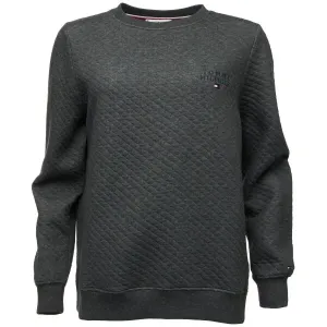 Tommy Hilfiger QUILTED TRACK TOP Damen Sweatshirt, dunkelgrau, größe #1491145