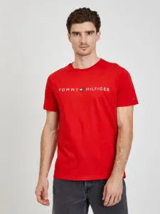 Tommy Hilfiger CN SS TEE LOGO Herrenshirt, rot, größe #409788