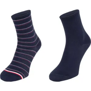 Tommy Hilfiger WOMEN SHORT SOCK 2P PREPPY Damen Socken, dunkelblau, veľkosť 39-42