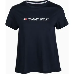 Tommy Hilfiger COTTON MIX CHEST LOGO TOP Damenshirt, schwarz, größe S