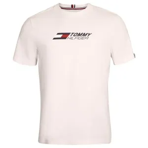 Tommy Hilfiger ESSENTIALS BIG LOGO S/S TEE Herrenshirt, weiß, veľkosť XXL