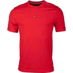 Tommy Hilfiger ESSENTIALS SMALL LOGO S/S Herren T-Shirt, rot, veľkosť S