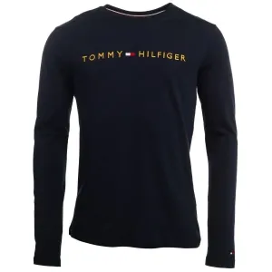 Tommy Hilfiger TOMMY ORIGINAL-CN LS TEE LOGO Herren Trikot mit langen Ärmeln, dunkelblau, veľkosť M