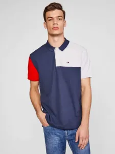 Tommy Jeans Colorblock Polo T-Shirt Blau