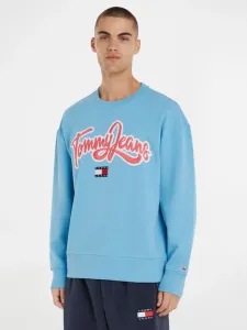 Tommy Jeans College Pop Text Crew Sweatshirt Blau #1121394