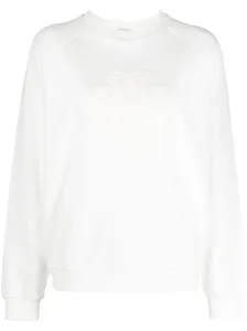 TORY BURCH - Logo Sponged Cotton Sweatshirt #1346795