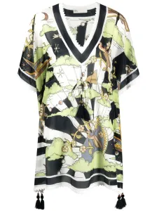 TORY BURCH - Cotton And Silk Blend Printed Tunic